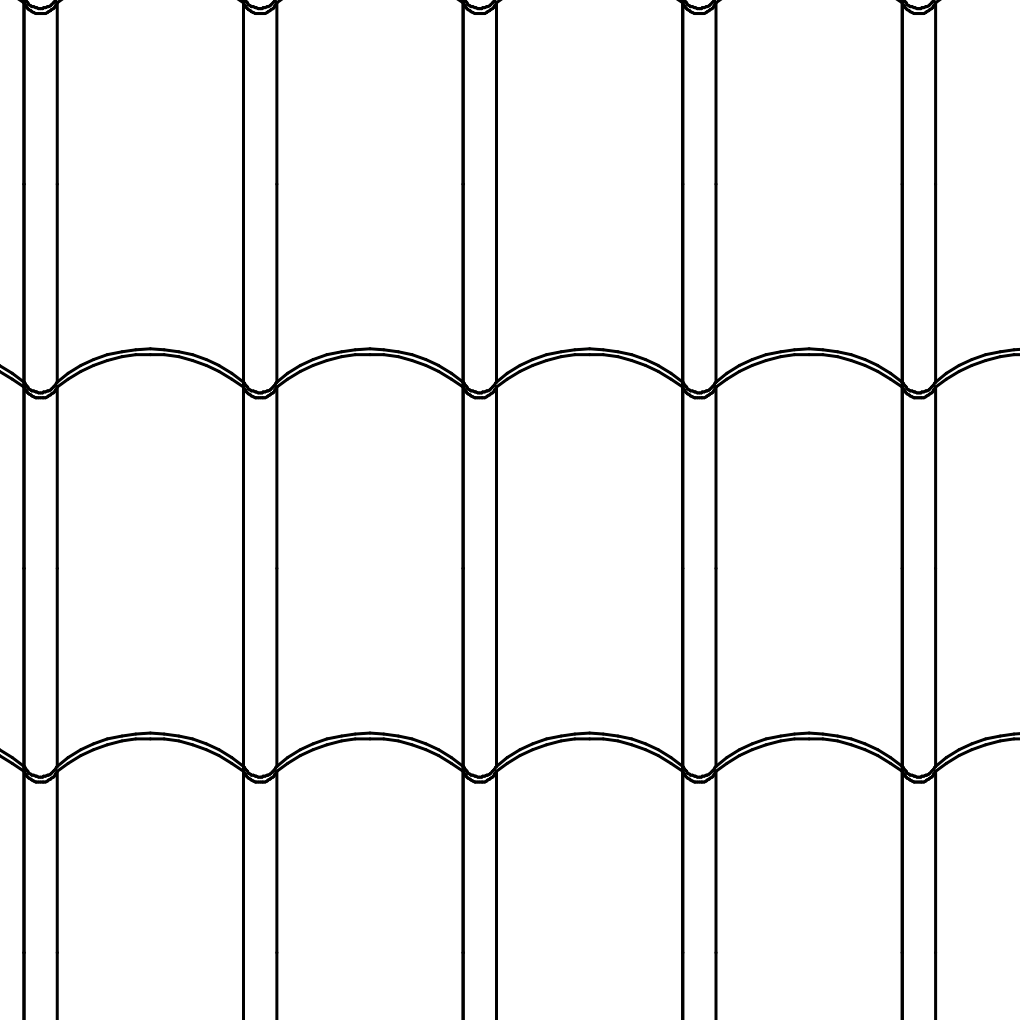 Roof tile hatch pattern